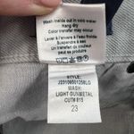 Veronica Beard Sz 23 Daniela Metallic Straight Leg Jean in Light Gunmetal Grunge Photo 10