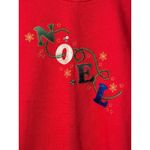 Studio Works VTG  Holiday Noel Festive Sweatshirt Womens XL Red Embroidered 25.5" Photo 1