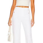 Spanx NWT Stretch Twill Cropped Wide Leg Pant In Bright White Photo 0