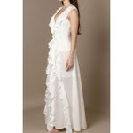 MISA Los Angeles  Claudita Ruffle Maxi Dress, White, XS Photo 14