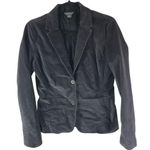 Eddie Bauer Womens Blazer Jacket Velvet Cotton Stretch Gray 6 Photo 0