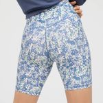 Aerie Offline Floral Crossover High Waist Bike Shorts Blue Small 7 Inch Photo 5