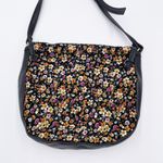 Mango MNG By Black Ditsy Floral Corduroy Shoulder Bag & Wallet Retro 90s Grunge Photo 4