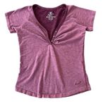 Kuhl Womens Short Sleeve Top Size Small Hiking Activewear Red Burgundy T-Shirt Photo 0