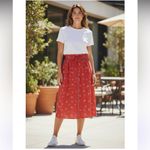 VINTAGE LizWear Silk Red floral Button Photo 2