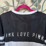 PINK - Victoria's Secret ❤️PINK Victoria’s secret long sleeve black & white rhinestone XS CLEARANCE Photo 5
