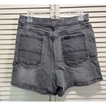 Riveted Denim Jean Shorts Gray Med Wash Size 12M High Rise Zip Pockets Photo 3