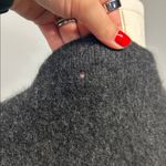 100% Cashmere Poncho Mock Neck Grey One Size Minimalist Quiet Luxury Staple Gray Photo 4