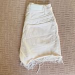 RE/DONE  Cream Frayed Jean Shorts 26 Waist Photo 14