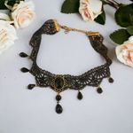 Gorgeous Retro Style Tassel Crystal Lace Necklace Faux Fashion Jewelry‎ Black Photo 7