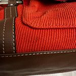 Relic  Rust Corduroy Double Handled Barrel Bag Brown Leather Straps Accents Y2K Photo 5