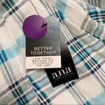 a.n.a NWT  Size 6 Green Naples Stripe Faux Wrap Skirt Photo 11