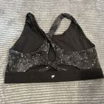 Fabletics  Black Galaxy Print Sports Bra High Neck Cross Back See Pics for Size Photo 1
