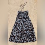 NEW LA LIGNE Floral Halter Neck Silk Midi Summer Dress Size L Blue Size L Photo 2