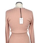 Lucky Brand Blush Cable Knit Sweater Dress Pink Size Petite Medium NWT Photo 6