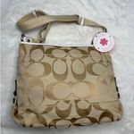 Coach  Kyra Daisy Messenger  Tan White Crossbody Bag Photo 1