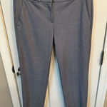 Loft long dress pants size 4 Marissa cut blue and white dress pants work pants Photo 0