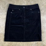 Ann Taylor Corduroy Skirt Womens Size 4 Black Cotton Blend Mini 19” Length Photo 0