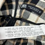 ZARA NEW Black White Plaid Paperbag Tie Belt Preppy Checkered Wrap Mini Skirt XS Photo 6