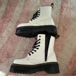 Dr. Martens White Jadon Smooth Leather Platform Boots Photo 7