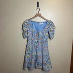 Likely  Lana‎ Puff Sleeve Dress in Periwinkle Floral Multi Photo 2