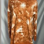 LuLaRoe Hannah Sweatshirt Tie Dye Rust Pumpkin Orange Tunic Medium NWT Photo 0