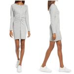 Reiss ππ Astrid Ruched Long Sleeve Jersey Knit Dress ~ Grey XL NWT Photo 2
