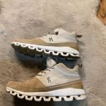On Running Cloud Hi Sneaker Size 8.5 Womens Tan Tennis Shoes Photo 3