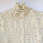 Doen Alpaca and silk mock neck lightweight cream sweater top Photo 13
