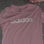Adidas  Light Pink Tee with White Logo Photo 4