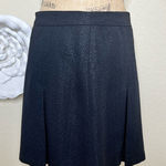 Esprit NTM: Pleated School Girl Look Black & Metallic Thread Skirt Size 9/10 Photo 0
