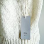 Luna Ivy Butterfly Cardigan Sweater Womens Size XS Cream Crochet Butterflies Pink Photo 1