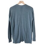 autumn cashmere 100% Pure Cashmere V-Neck Button Front Cardigan Blue Size Large Photo 3