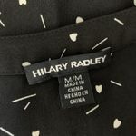 Hilary Radley  Blouse Medium Black Heart‎ Print Button Front Workwear Classic Photo 3