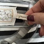 Adventura Organic Cotton Henley Long Sleeve Black White Striped Top Size XS Photo 4