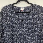 CAbi  Womens Top Medium Te Amo Printed Long Balloon Sleeve Blouse Feminine‎ Photo 2