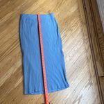 JAPPAREL Blue Ribbed Knit Midi Skirt XL Made in USA Photo 1