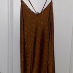 Wild Fable NWOT Brown Cherry Silk Dress Photo 0