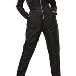 JustFab Belted Satin Zipper Jumpsuit Size S NW Detailed Tag
100% polyester Photo 0