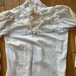 Panhandle Slim Women's Button Up Back Shirt Cream Lace/Western Sz12/34 Vintage Photo 10