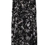 Kasper NWT  Black Patterned Sleeveless VNeck Slinky Dress Photo 0
