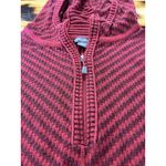 Eddie Bauer Sweater Women's Size Small Red Hooded 1/4 Zip Soft Ribbed Knit City Photo 7