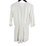 Piyama Romper White Lightweight Ruffle Drawstring Waist Bridal Resort‎ XS Photo 3