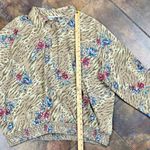 Alfred Dunner  Tan Floral Leopard Animal Print Long Sleeve Blouse 24W Photo 5