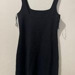 J.Crew Knit Squareneck mini Sweater Dress in black size Small Photo 2