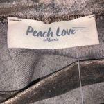 Peach Love Velvet Velour Choker Neck short Sleeve Tunic Top Size Medium Photo 6