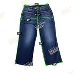 Judy Blue Wide Leg High Rise Dark Wash Cropped Raw Hem Jeans JB82517DK Size 16W Photo 3