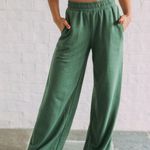 Wide Flared Sweatpants Green Photo 0