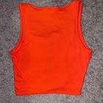 Windsor Crop Top Women Medium Orange Knit Tank CutOut Rhinestone Bustier Party Photo 5