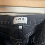 AGOLDE - Lana Mid Rise Straight Jeans Black Button Fly Dark Wash Denim Photo 5